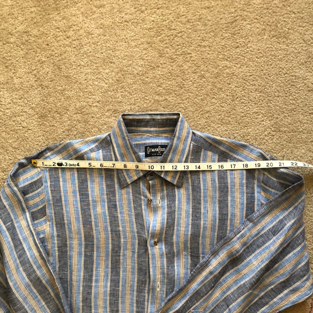 Gitman Brothers Linen Long Sleeve Sport Shirt Size: M - Picture 8 of 8
